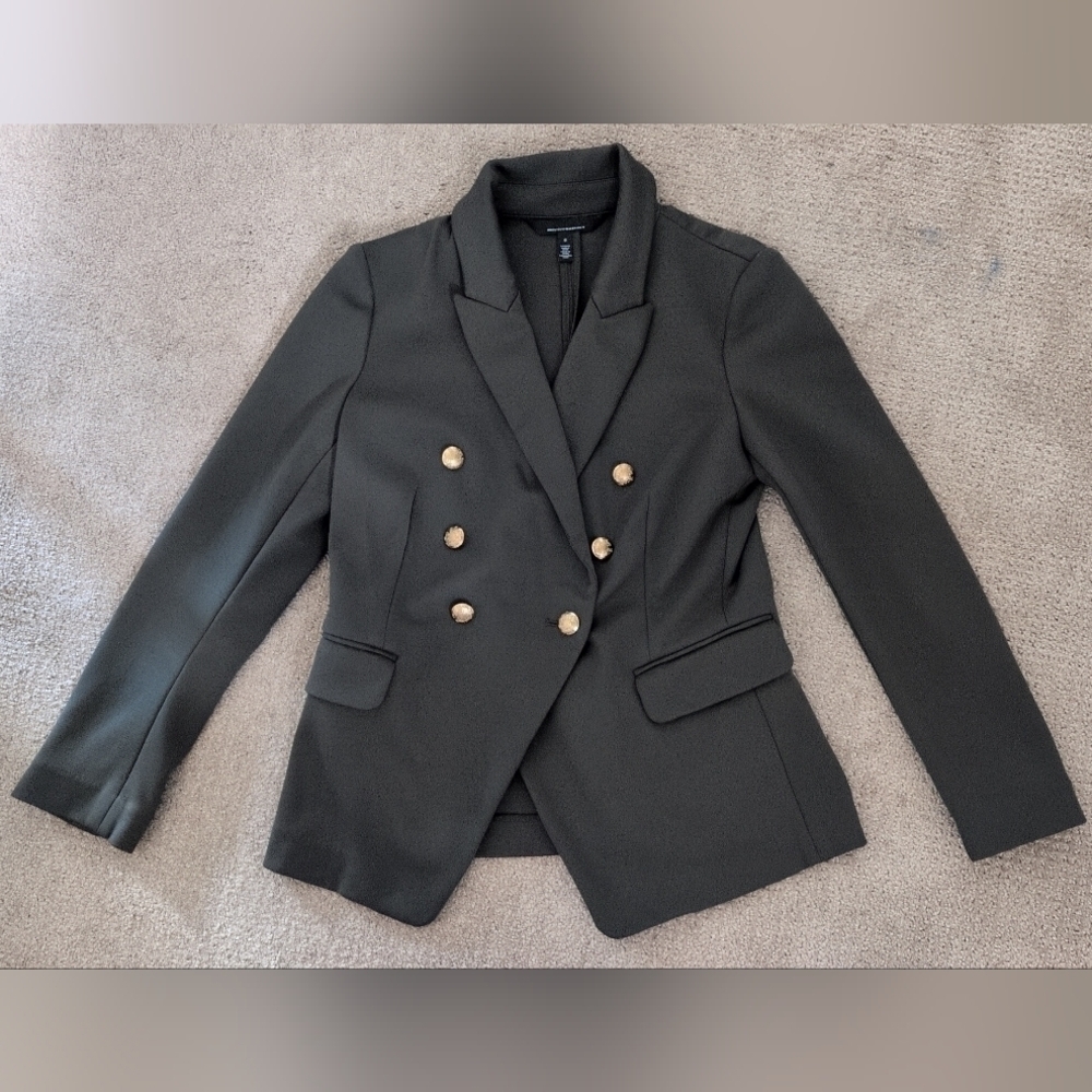 White House Black Market Sergeant Gold Button Studio Blazer Jacket - Picture 6 of 13